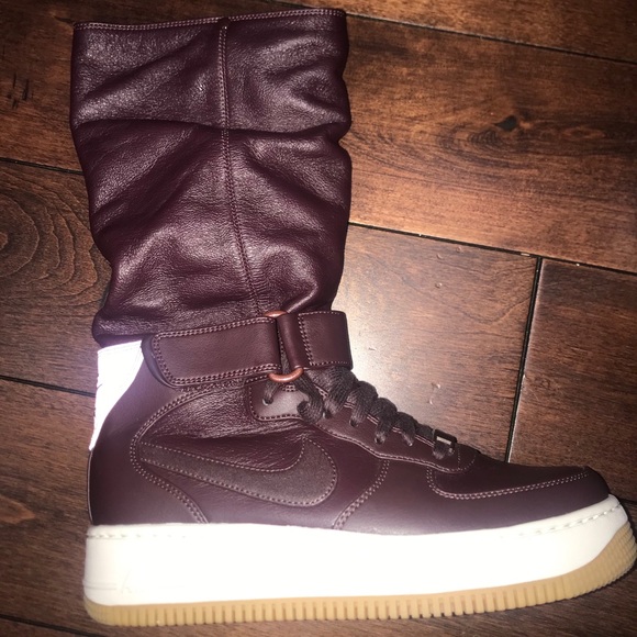 Nike WMNS Air Force 1 Upstep Warrior burgundy 7 - Picture 2 of 6
